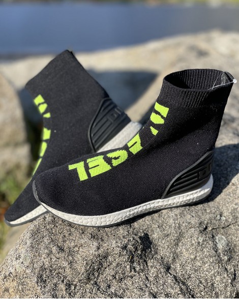 Tenisky dětské Diesel SLIP ON ponožkové s nápisem